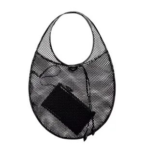 One Piece Medium Mesh Tote, Noir