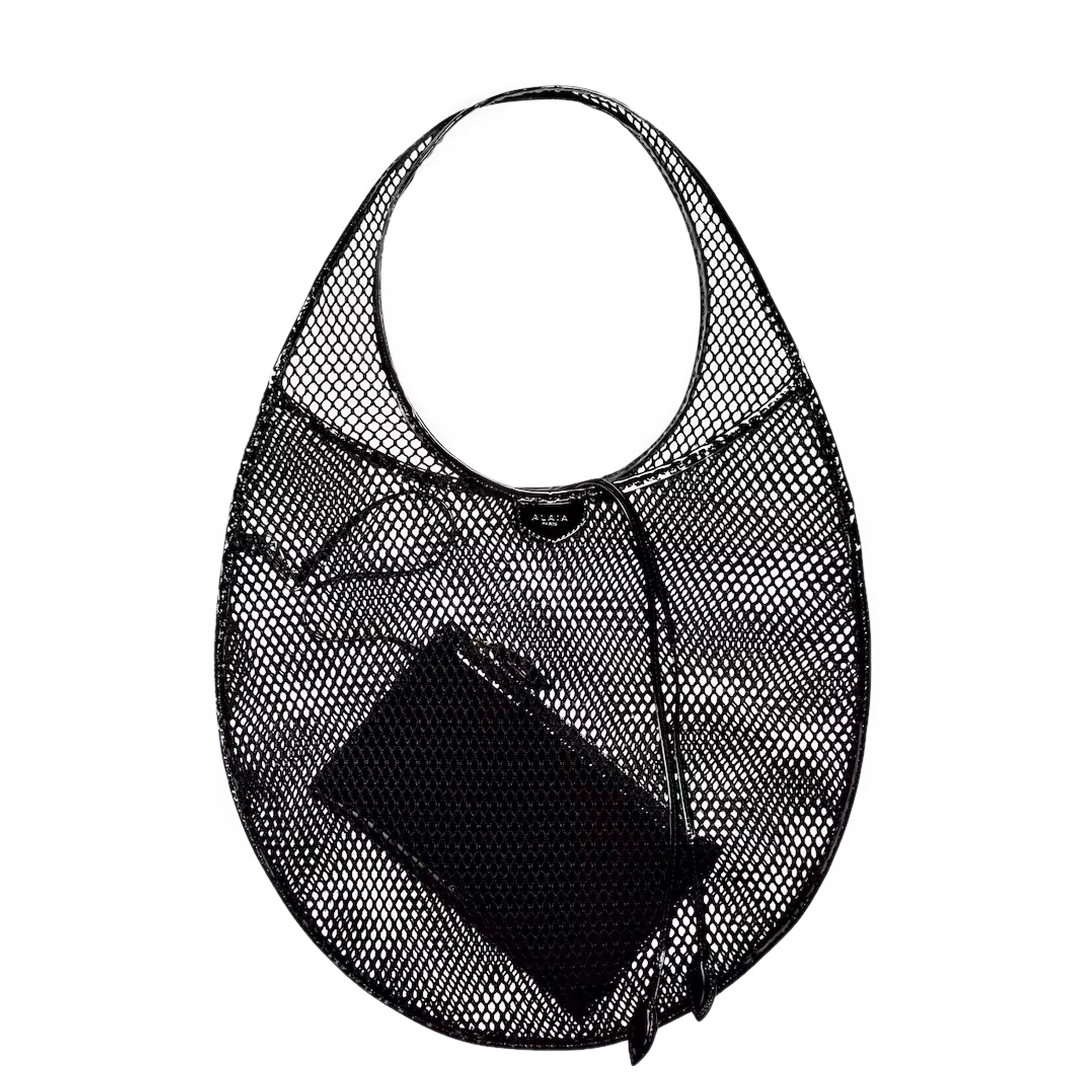One Piece Medium Mesh Tote, Noir