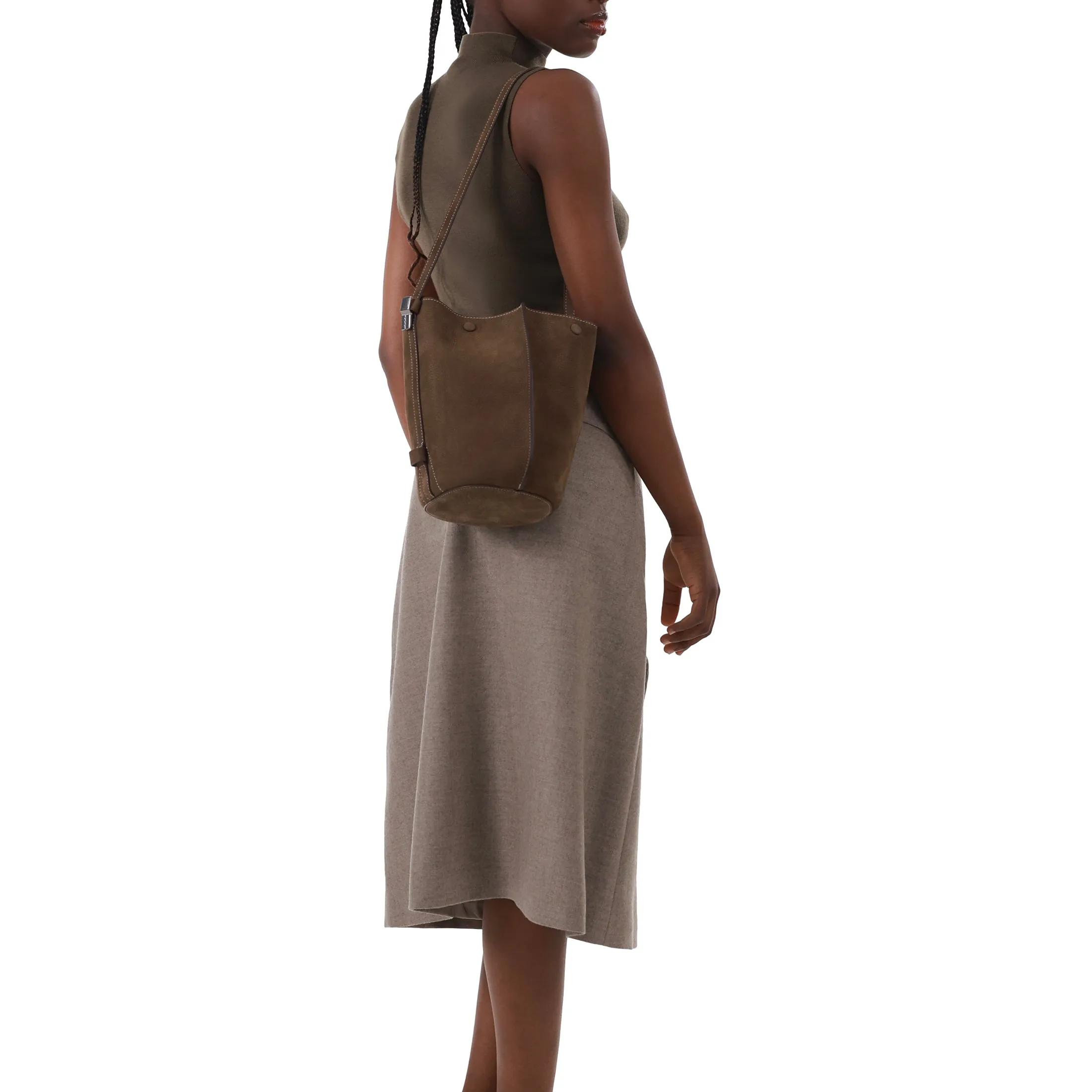 Orukami Flat Hook Convertible Bucket Tote Small - Grey