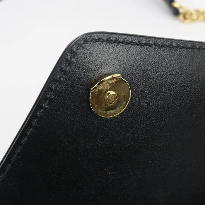 PRADA 1BD200 2EDV F0002 Shoulder Bag Safiano ChainShoulder Bag leather black Women