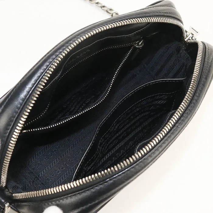 PRADA 1BH083 Shoulder Bag Diagram ChainShoulder Bag leather black Women