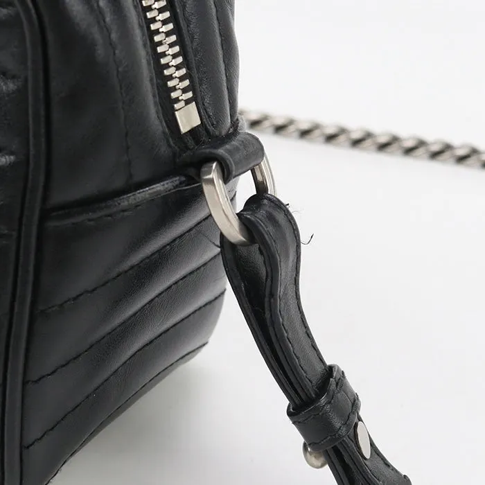 PRADA 1BH083 Shoulder Bag Diagram ChainShoulder Bag leather black Women