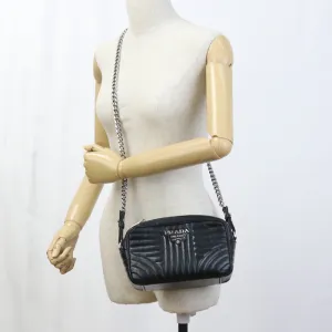 PRADA 1BH083 Shoulder Bag Diagram ChainShoulder Bag leather black Women