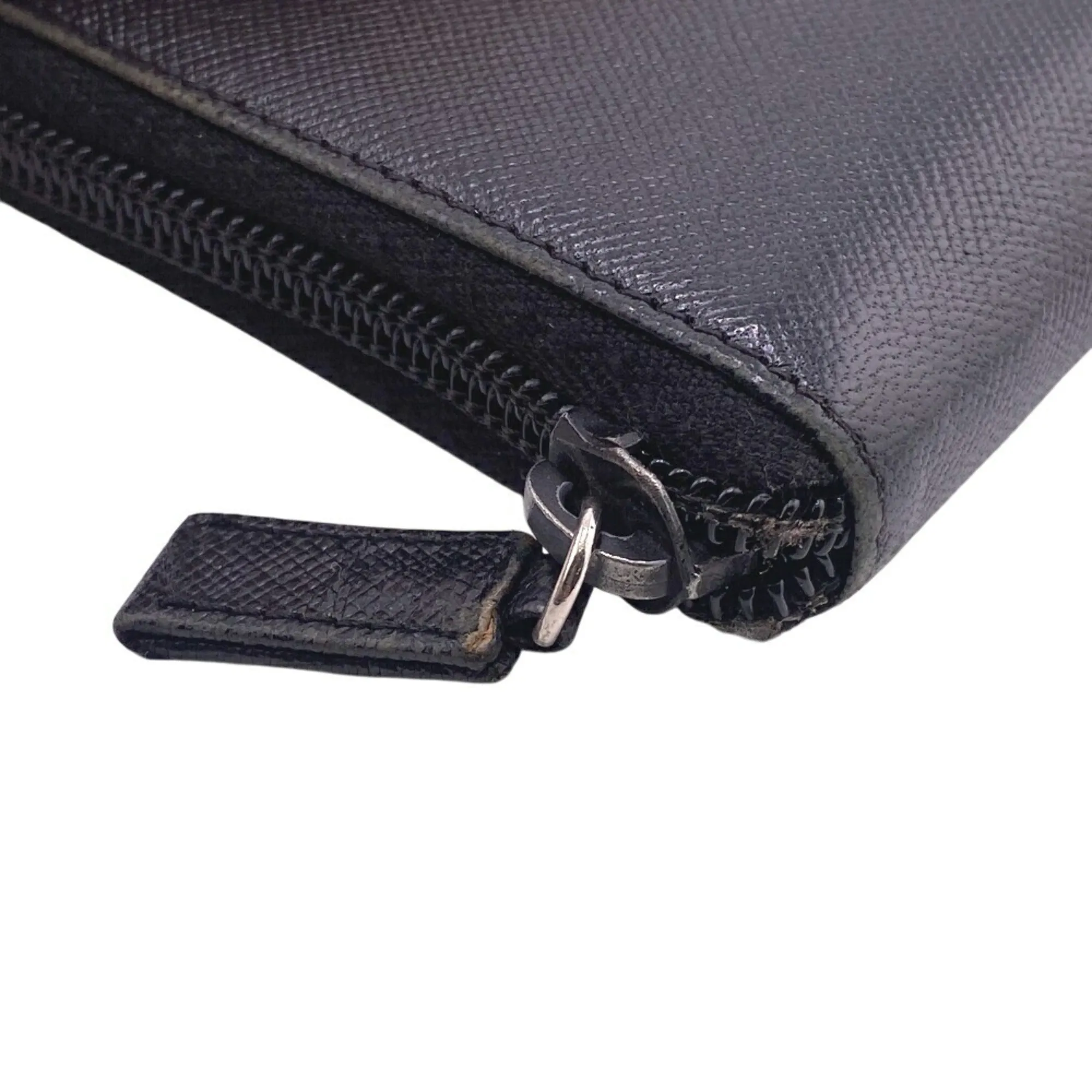 Prada Leather Long Wallet (Bi-Fold) (Pre-Owned)
