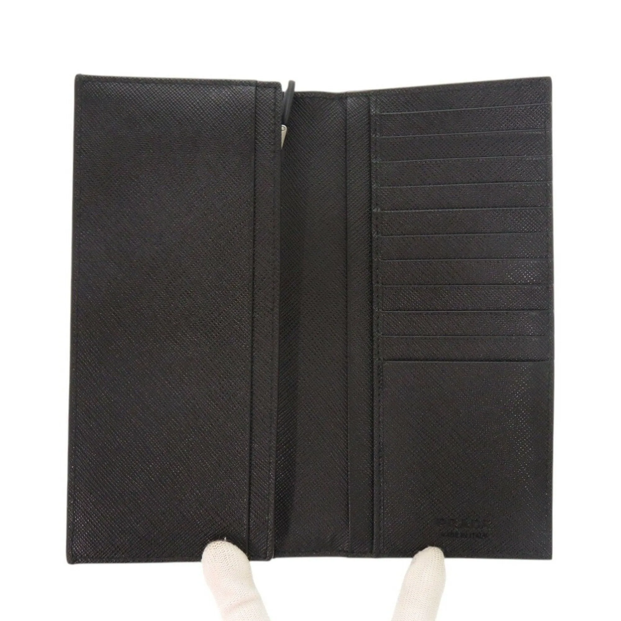 Prada Leather Long Wallet (Bi-Fold) (Pre-Owned)