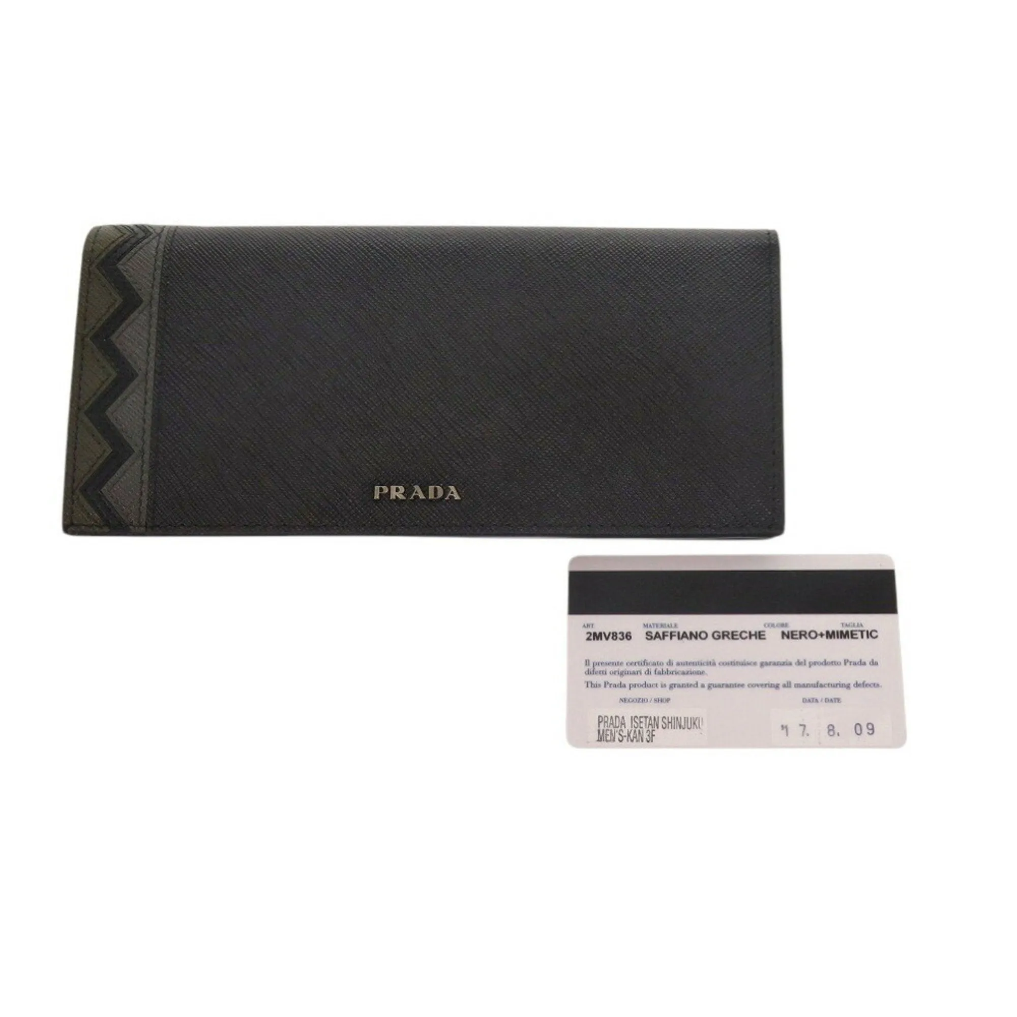 Prada Leather Long Wallet (Bi-Fold) (Pre-Owned)
