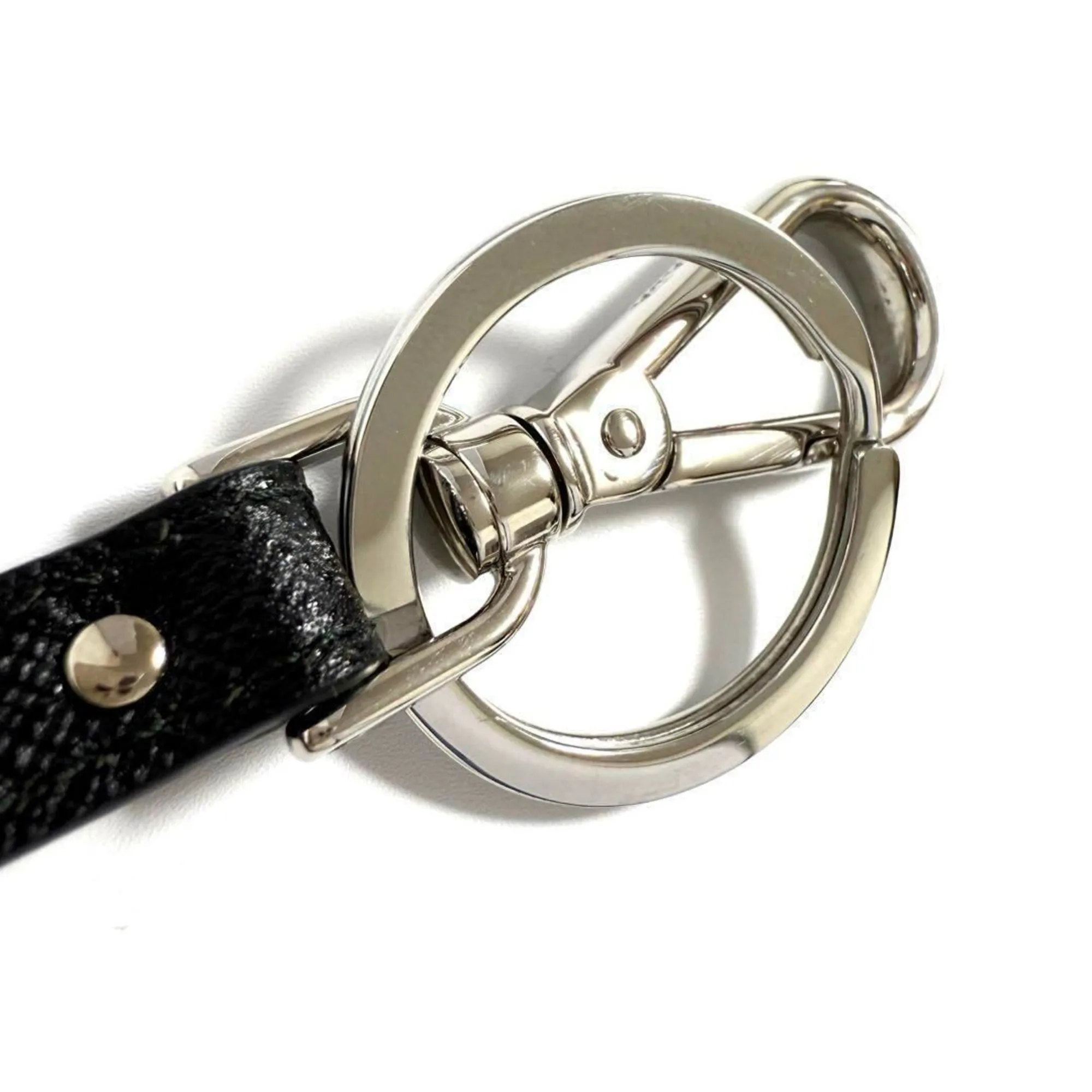 Prada Leather Metal Keyring (Pre-Owned)