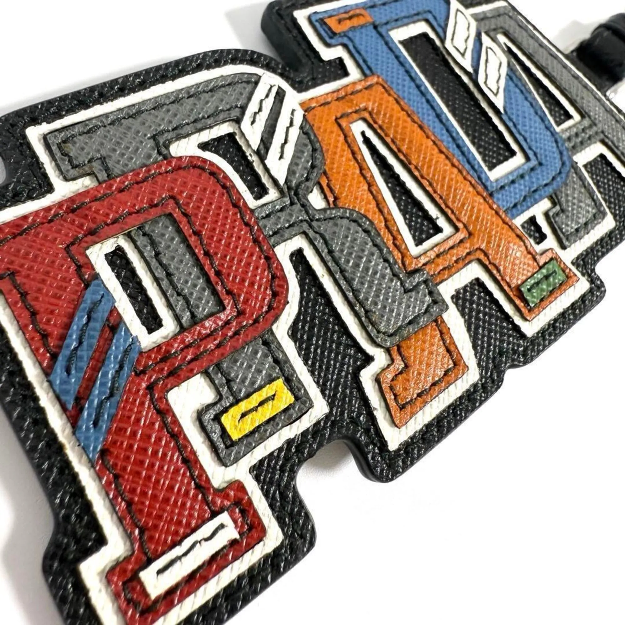 Prada Leather Metal Keyring (Pre-Owned)