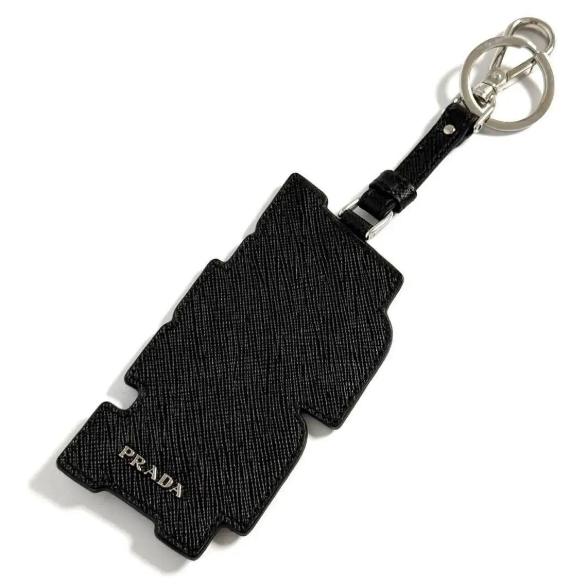 Prada Leather Metal Keyring (Pre-Owned)