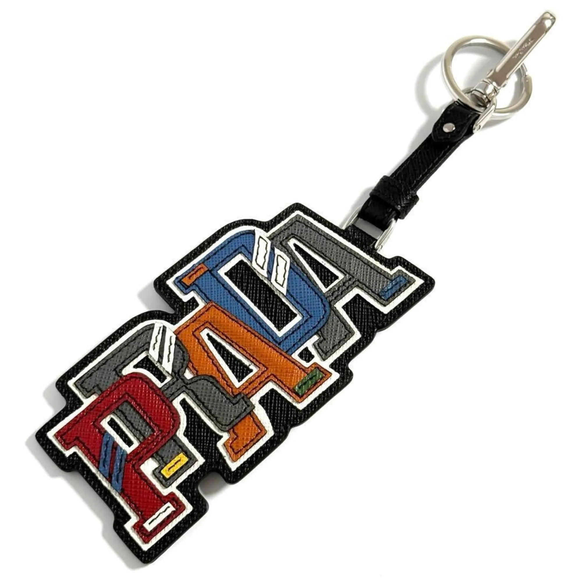 Prada Leather Metal Keyring (Pre-Owned)