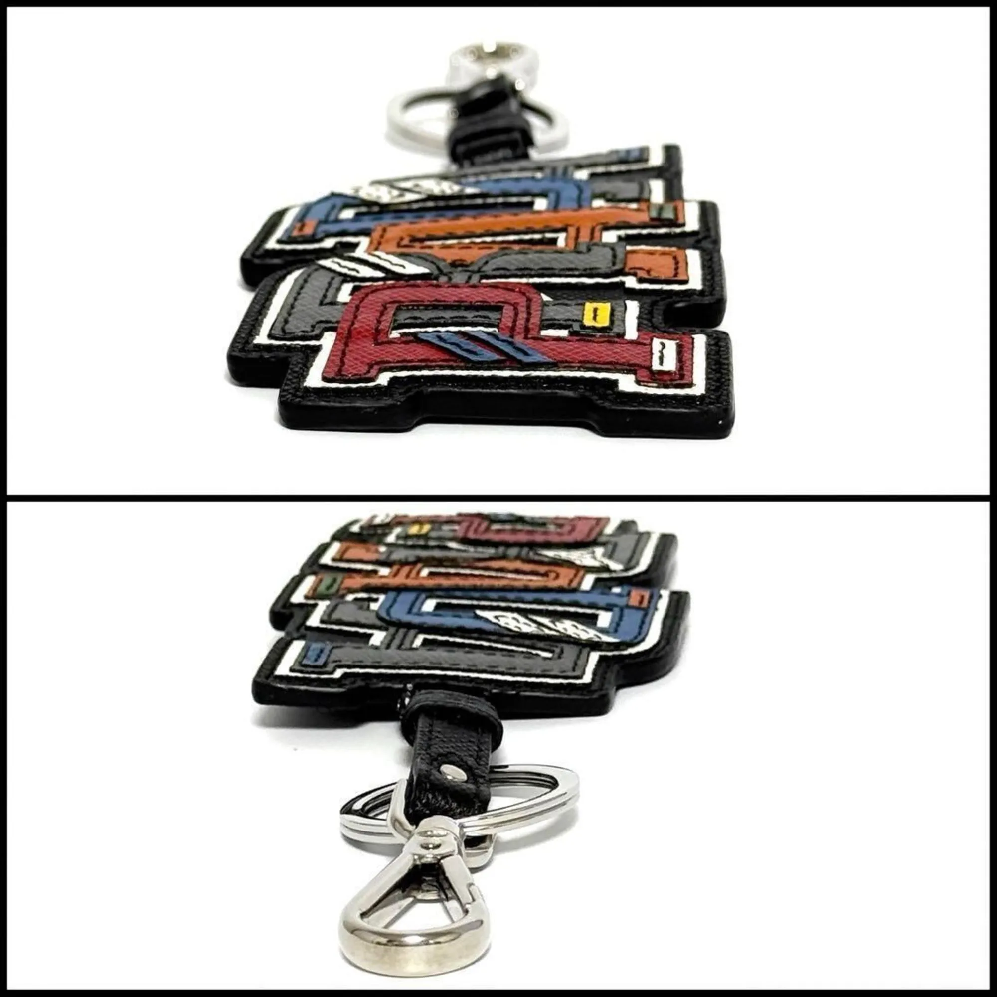 Prada Leather Metal Keyring (Pre-Owned)