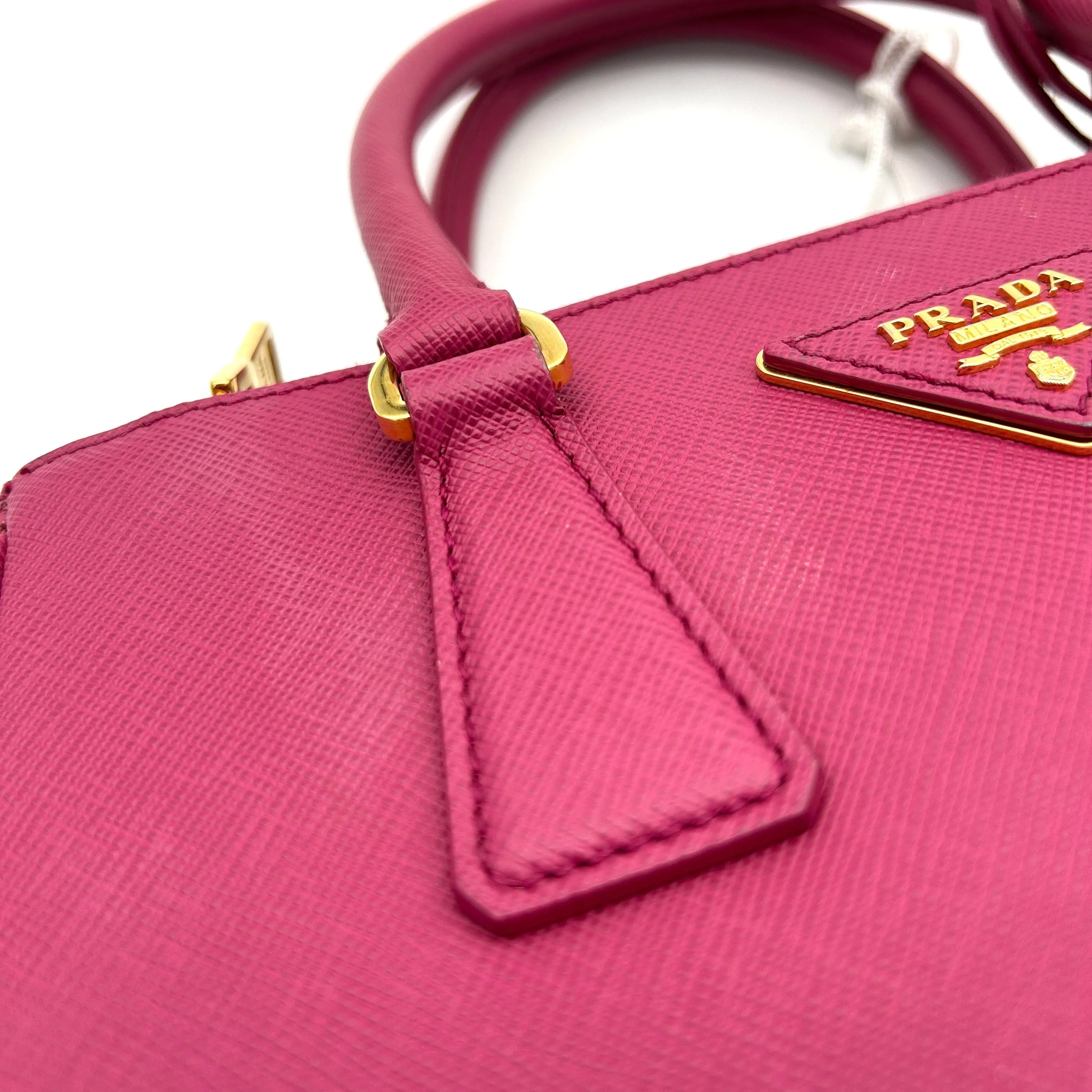 Prada Saffiano Leather Galleria Double Zip - Pink Totes, Handbags LA7897