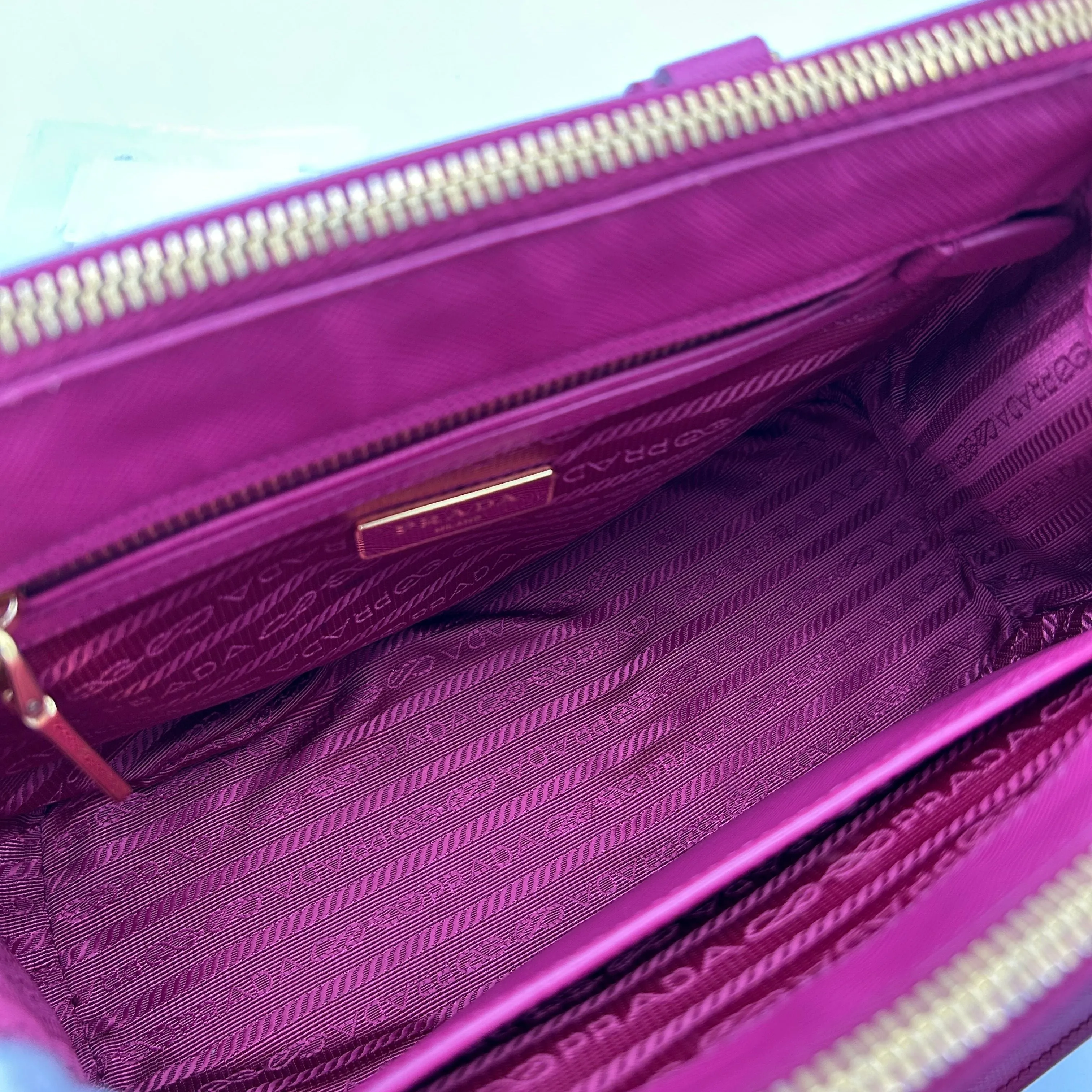 Prada Saffiano Leather Galleria Double Zip - Pink Totes, Handbags LA7897