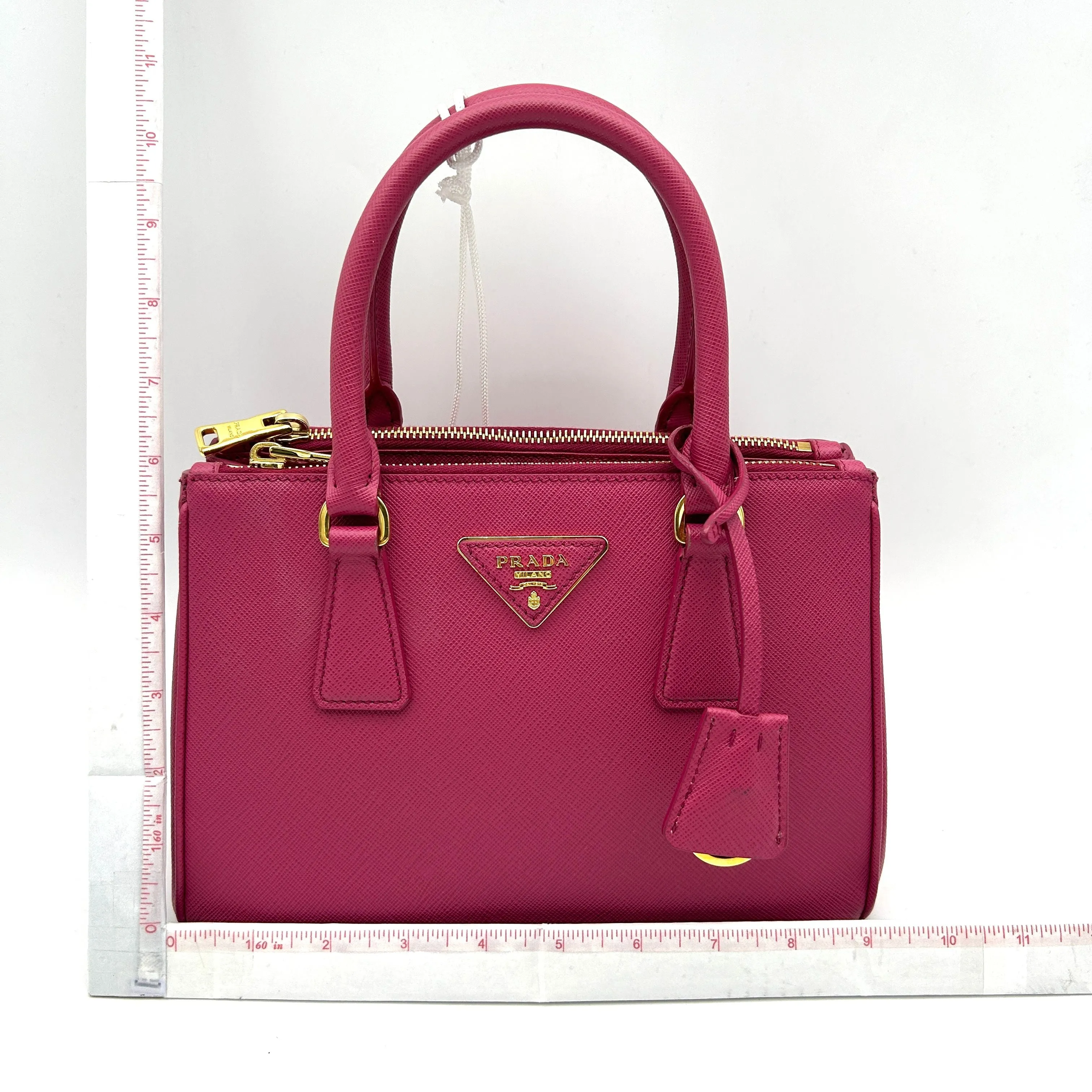 Prada Saffiano Leather Galleria Double Zip - Pink Totes, Handbags LA7897