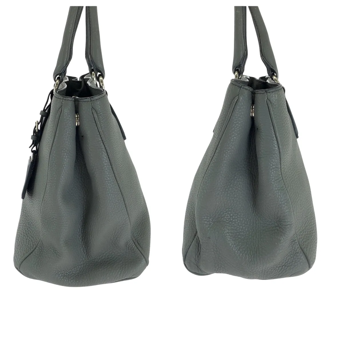 PRADA Shoulder Bag BN2579 leather gray Vitterodino logo