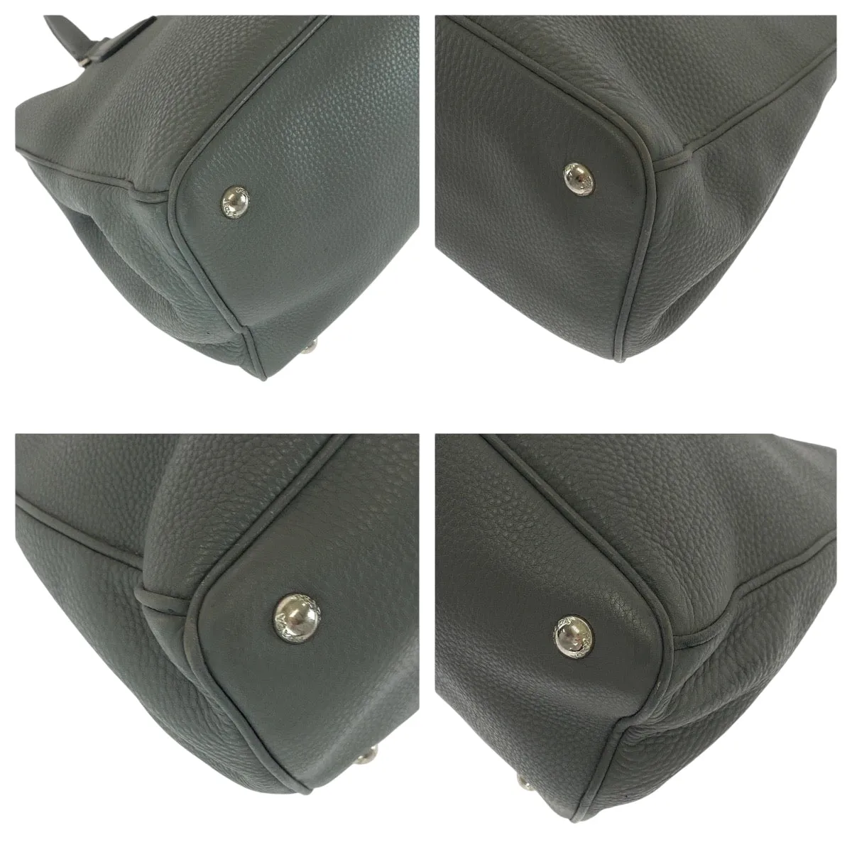 PRADA Shoulder Bag BN2579 leather gray Vitterodino logo