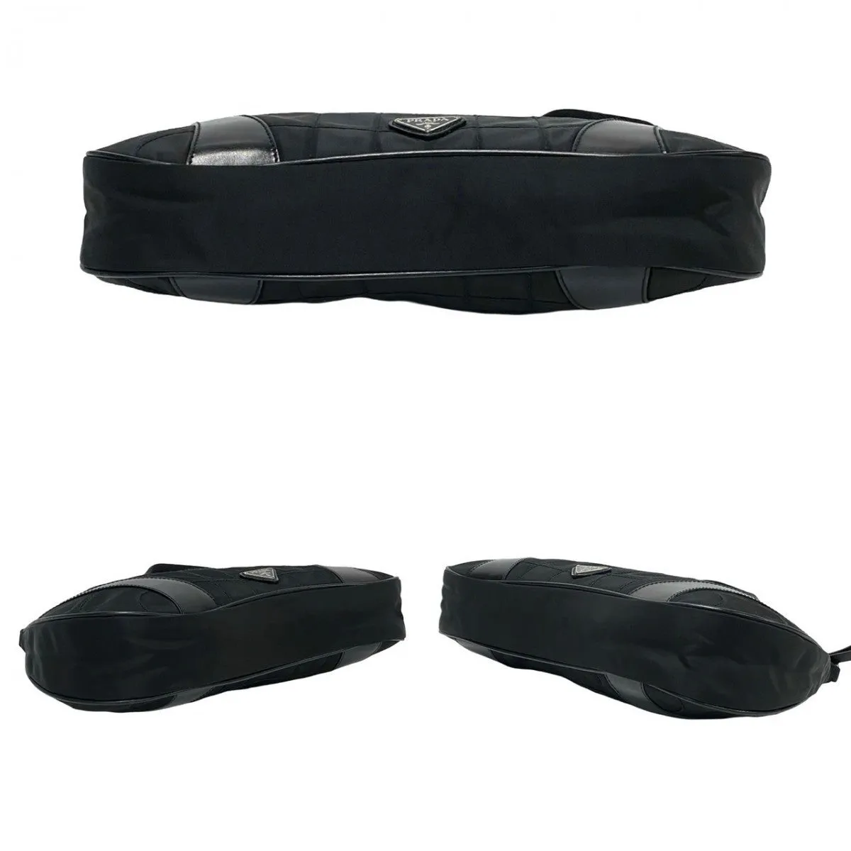 PRADA Shoulder Bag leather black
