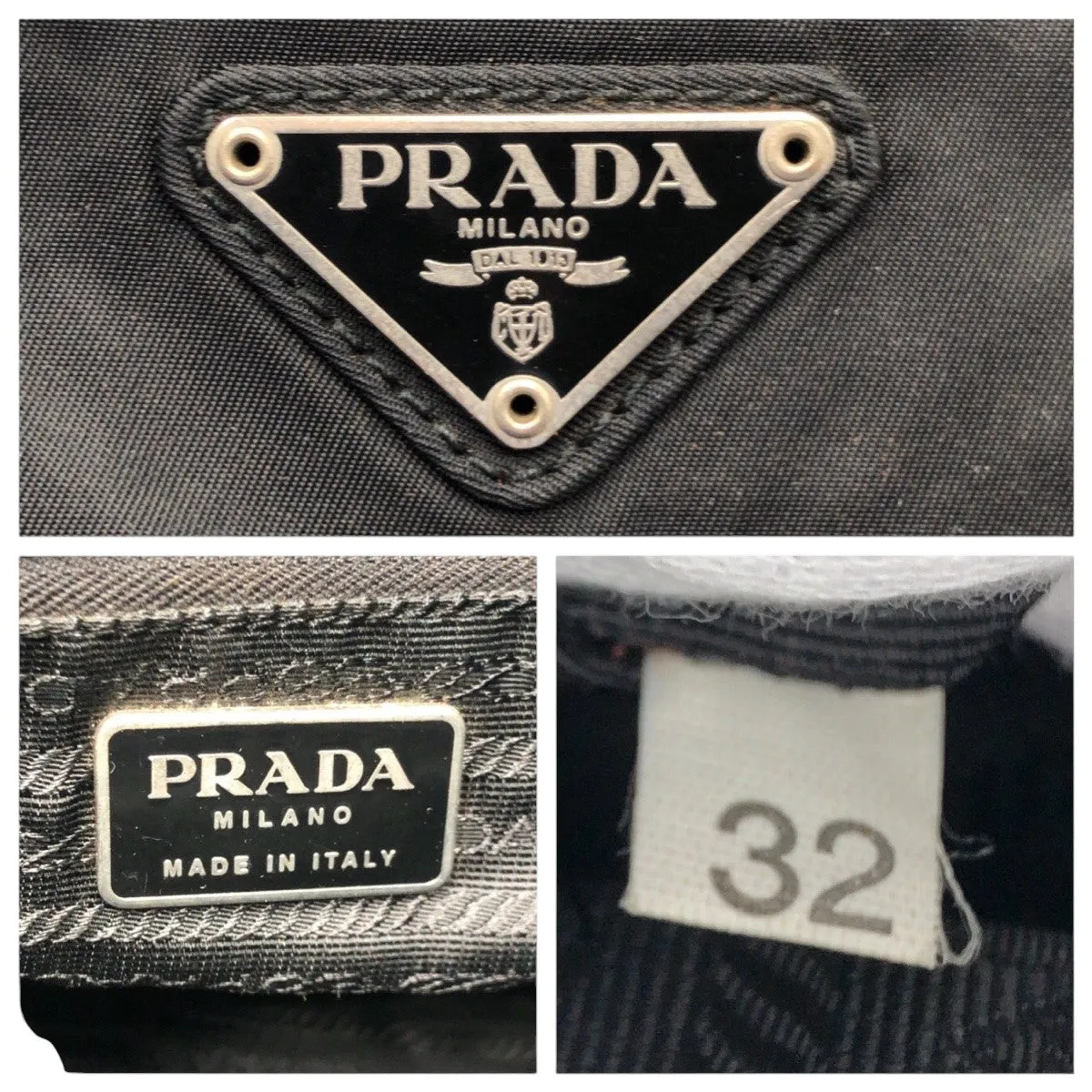 PRADA Tote Bag Nylon Black black Tote Bag Shoulder Bag Unisex Test Triangular logo Women Used