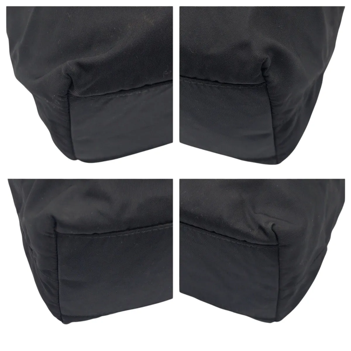 PRADA Tote Bag Nylon Black black Tote Bag Shoulder Bag Unisex Test Triangular logo Women Used