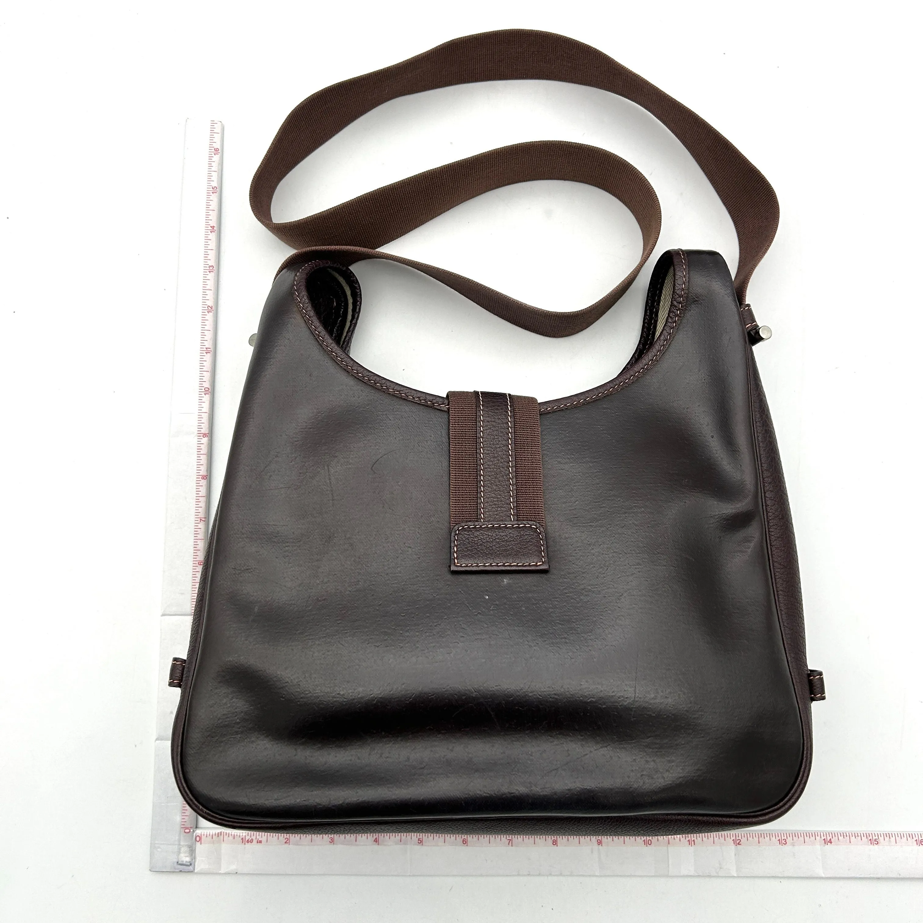 Pre-owned Hermes Leather Shoulder Bag Engraved ??D Silver Hardware Sako HERMES Shoulder Bag ITV9SIH7B2V2