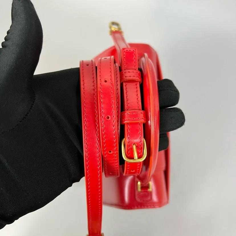 Preloved Balenziaga Hourglass S Red Leather Shoulder Bag XJ10823