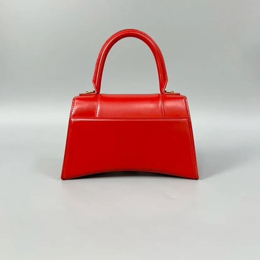 Preloved Balenziaga Hourglass S Red Leather Shoulder Bag XJ10823