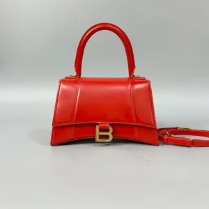Preloved Balenziaga Hourglass S Red Leather Shoulder Bag XJ10823