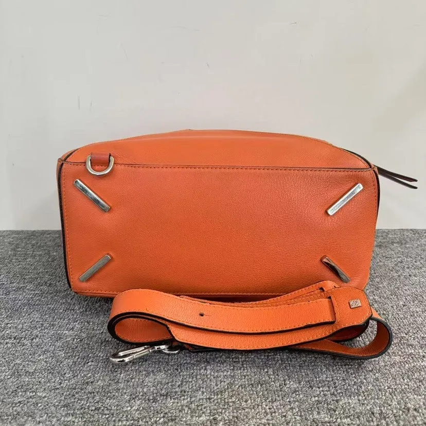 Preloved Loewe Puzzle Bag Orange Shoulder Bag