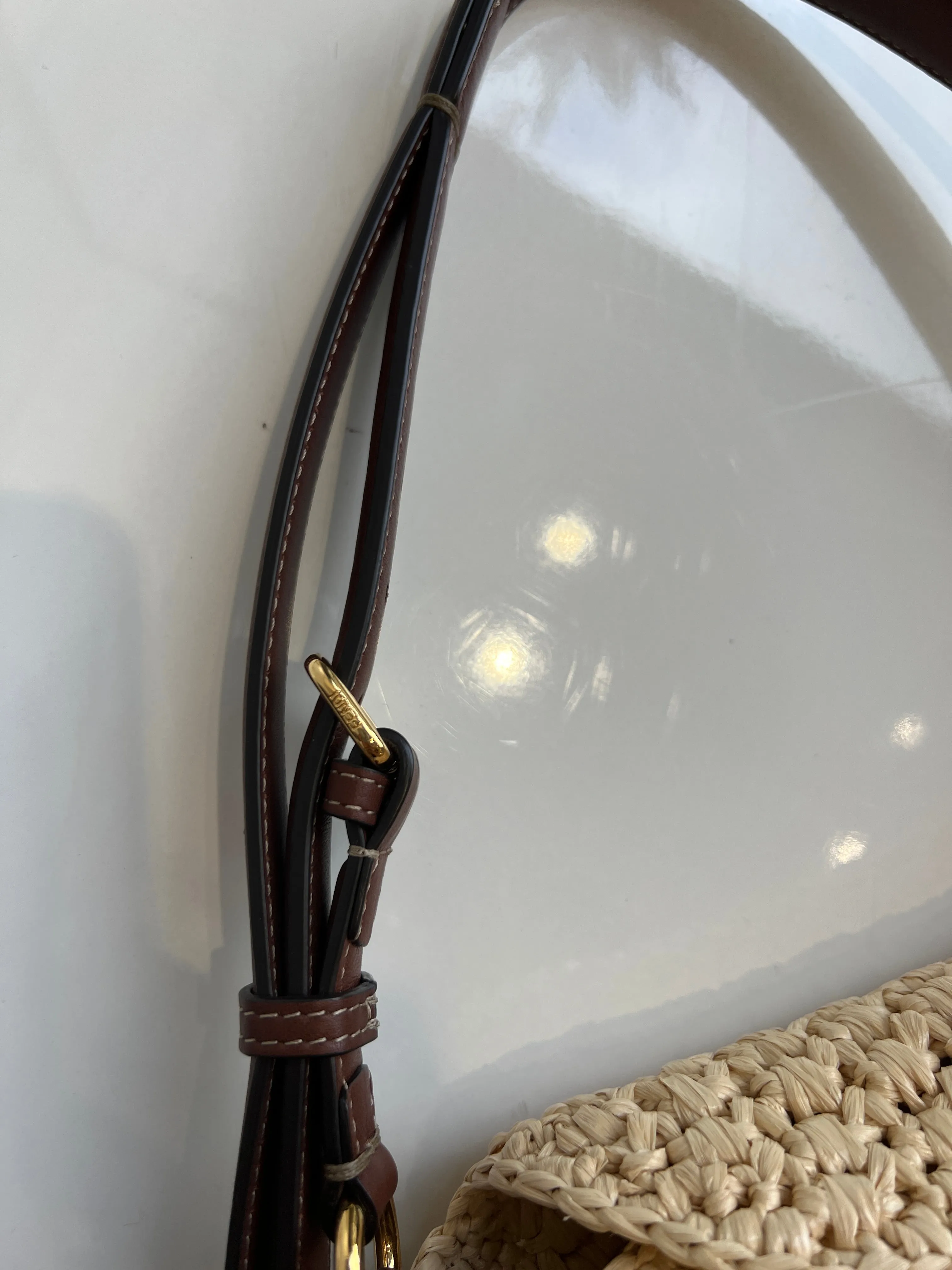 Raffia shoulder bag