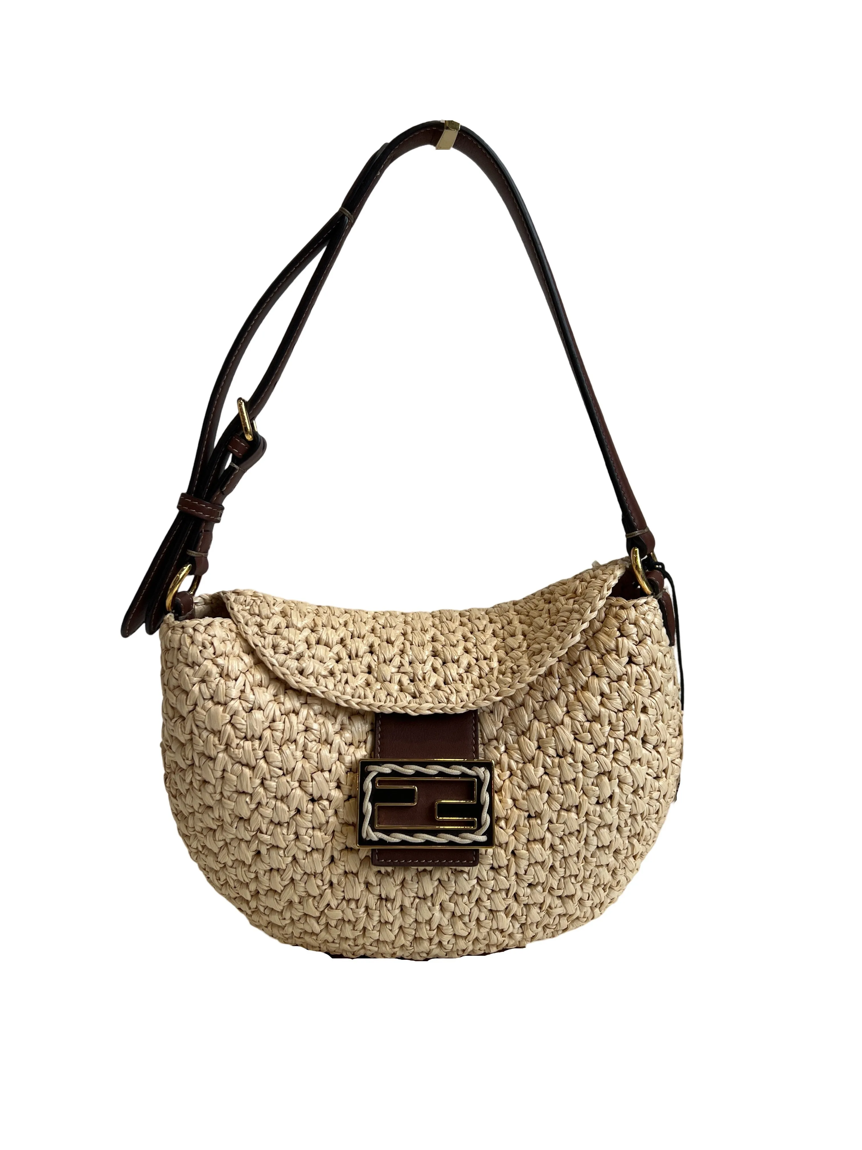 Raffia shoulder bag