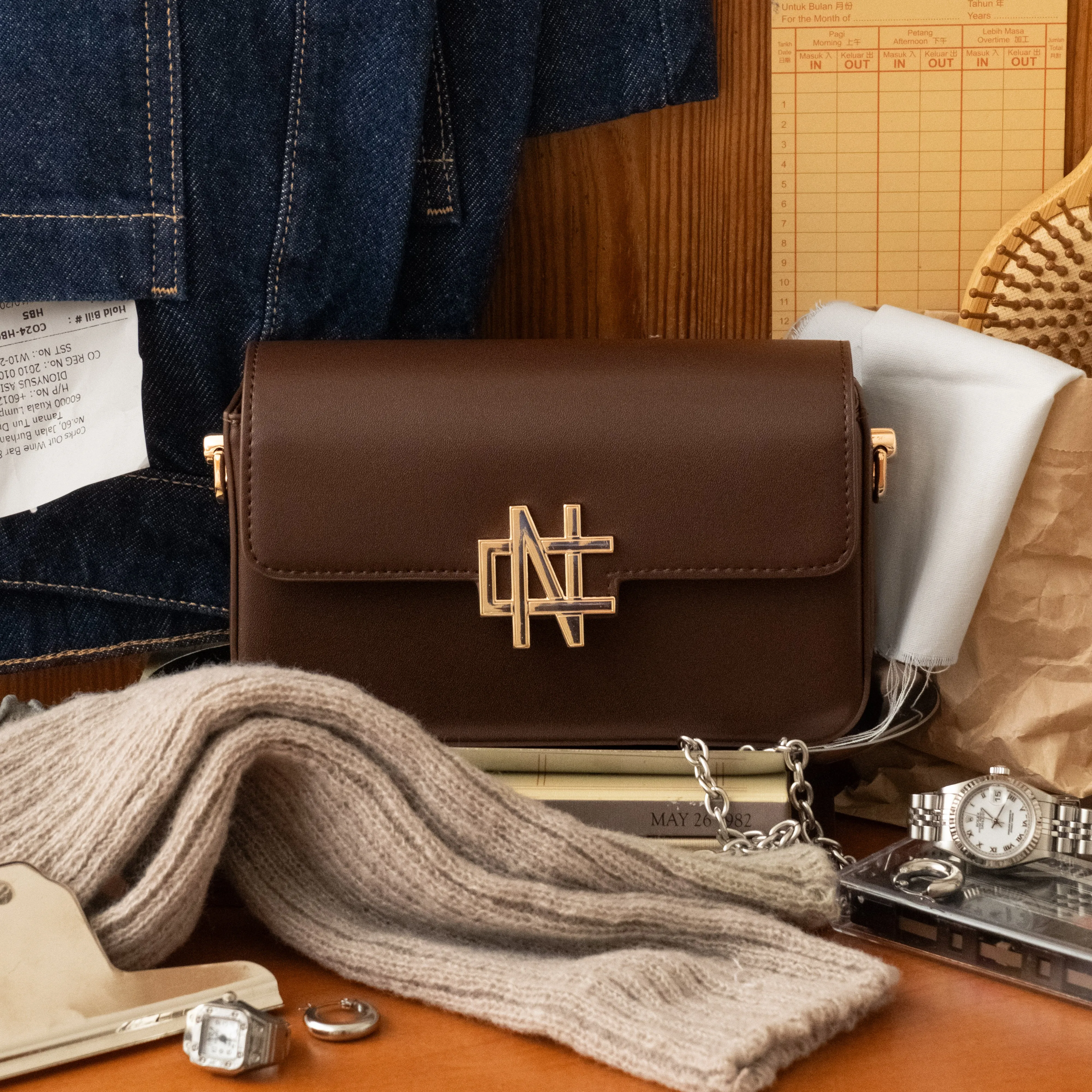Rosalie Monogram Shoulder Bag