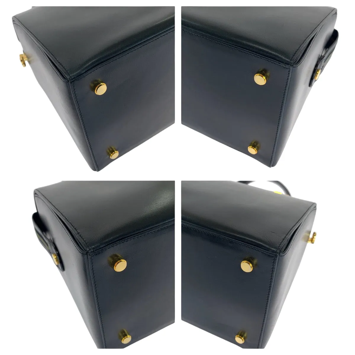 Salvatore Ferragamo Handbag leather Black GoldMetal Shoulder Bag Handbag 2way Gancini Women Used
