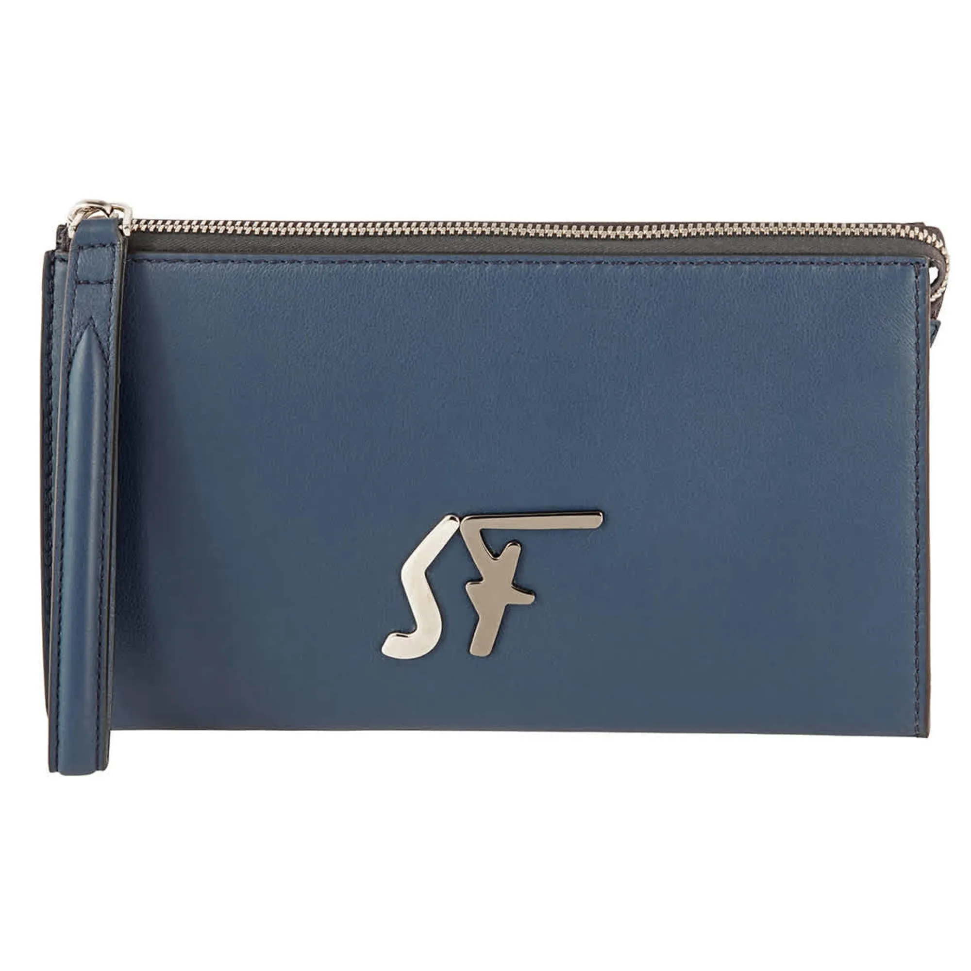 SALVATORE FERRAGAMO Logo 723815 Blue Document Holder