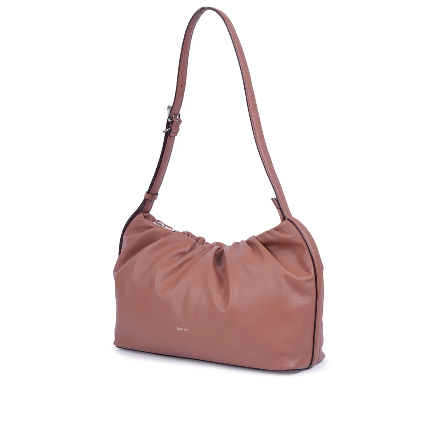 Scrunchie Zip Shoulder Bag - Coconut