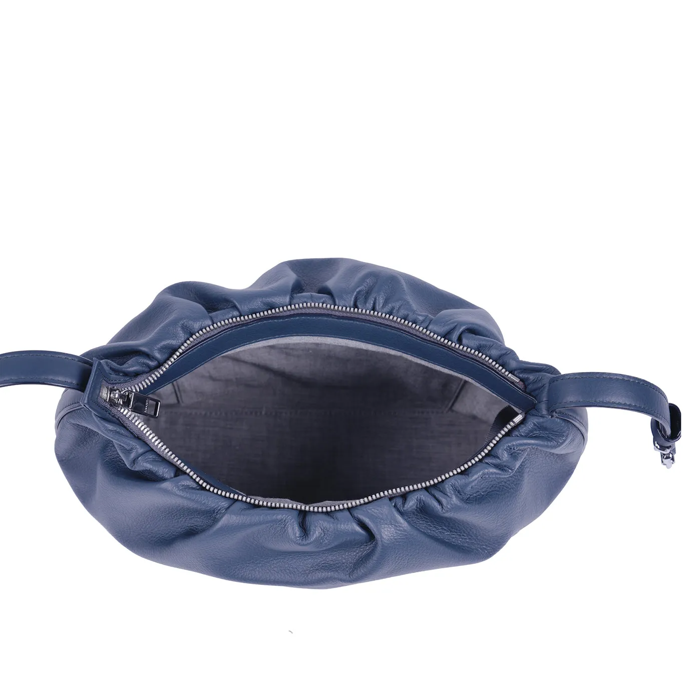 Scrunchie Zip Shoulder Bag - Moonlight