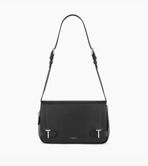 Simone small bag with crossbody strap in grained leather