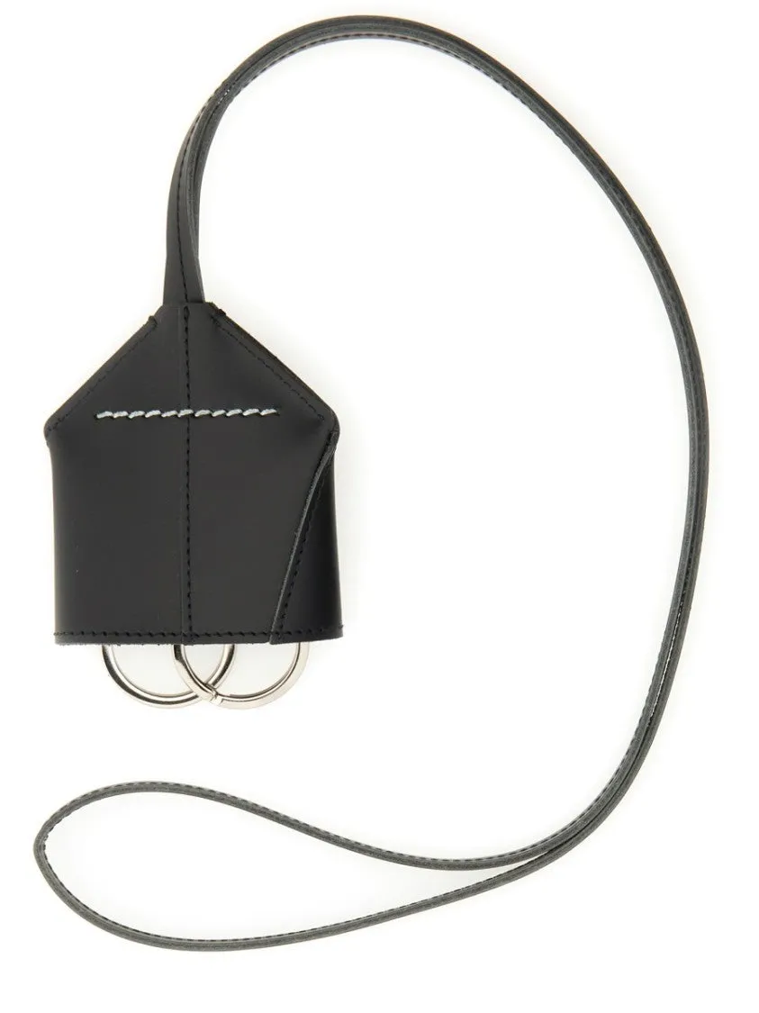 Structured Leather Keychain