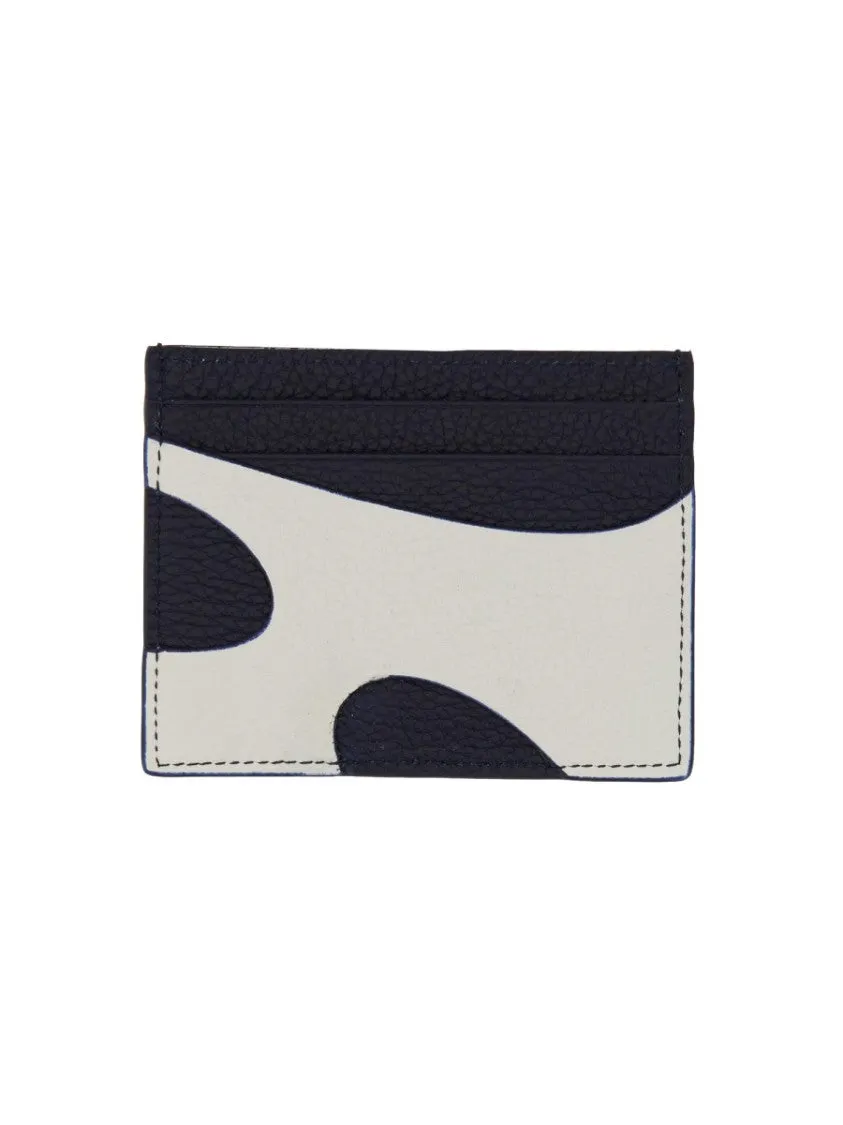 Textured Calfskin Card Holder With Modern Aesthetic