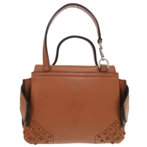 TOD?fS Handbag leather Brown 2WAY Micro Wave Bag Shoulder Bag Crossbody Women Used