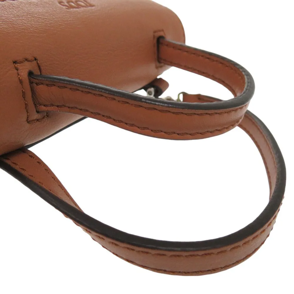 TOD?fS Handbag leather Brown 2WAY Micro Wave Bag Shoulder Bag Crossbody Women Used