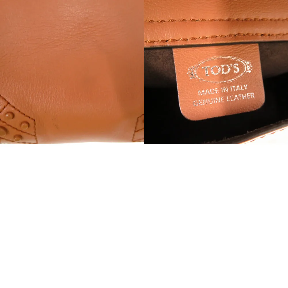 TOD?fS Handbag leather Brown 2WAY Micro Wave Bag Shoulder Bag Crossbody Women Used