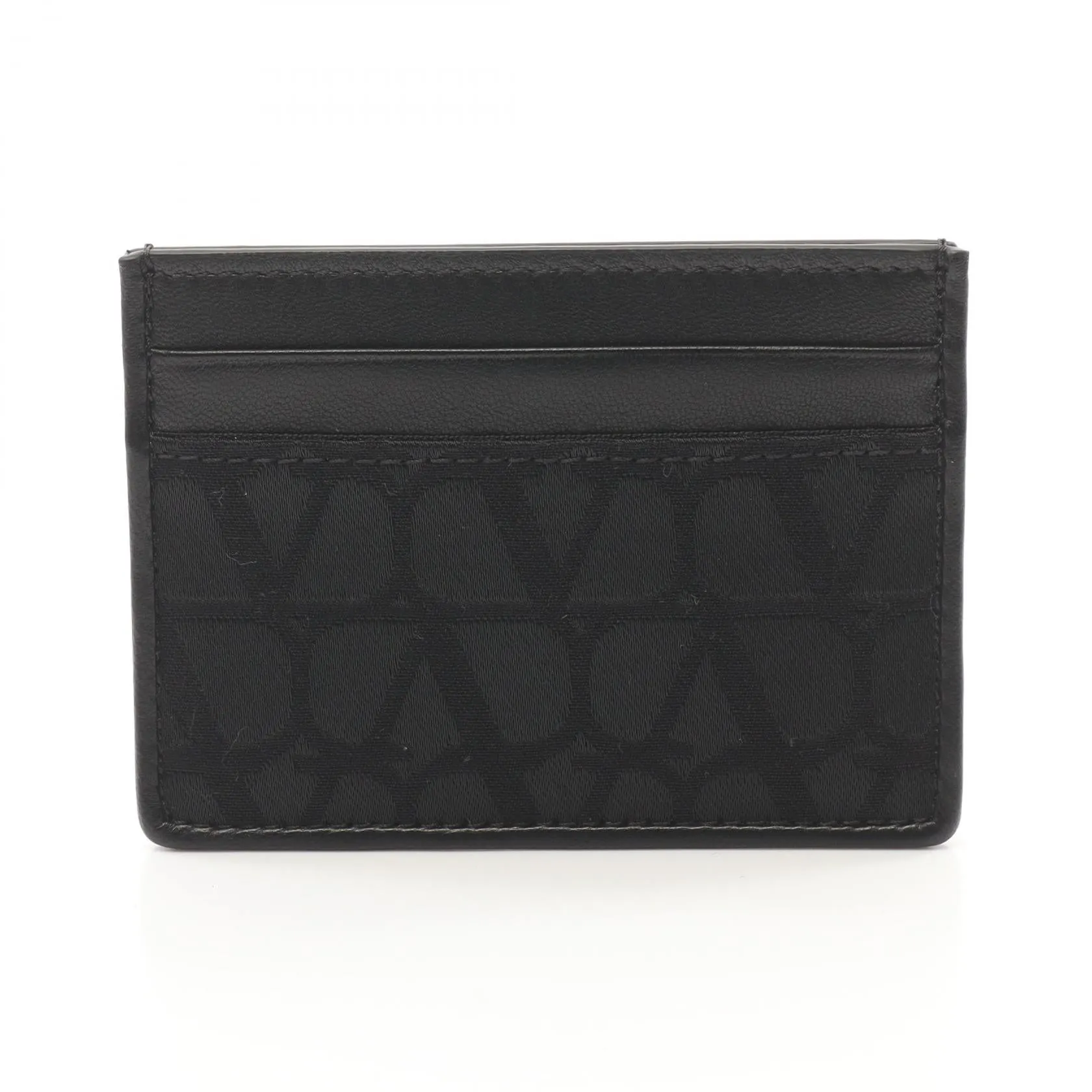 Valentino Canvas Leather Toile Iconograph Card Case