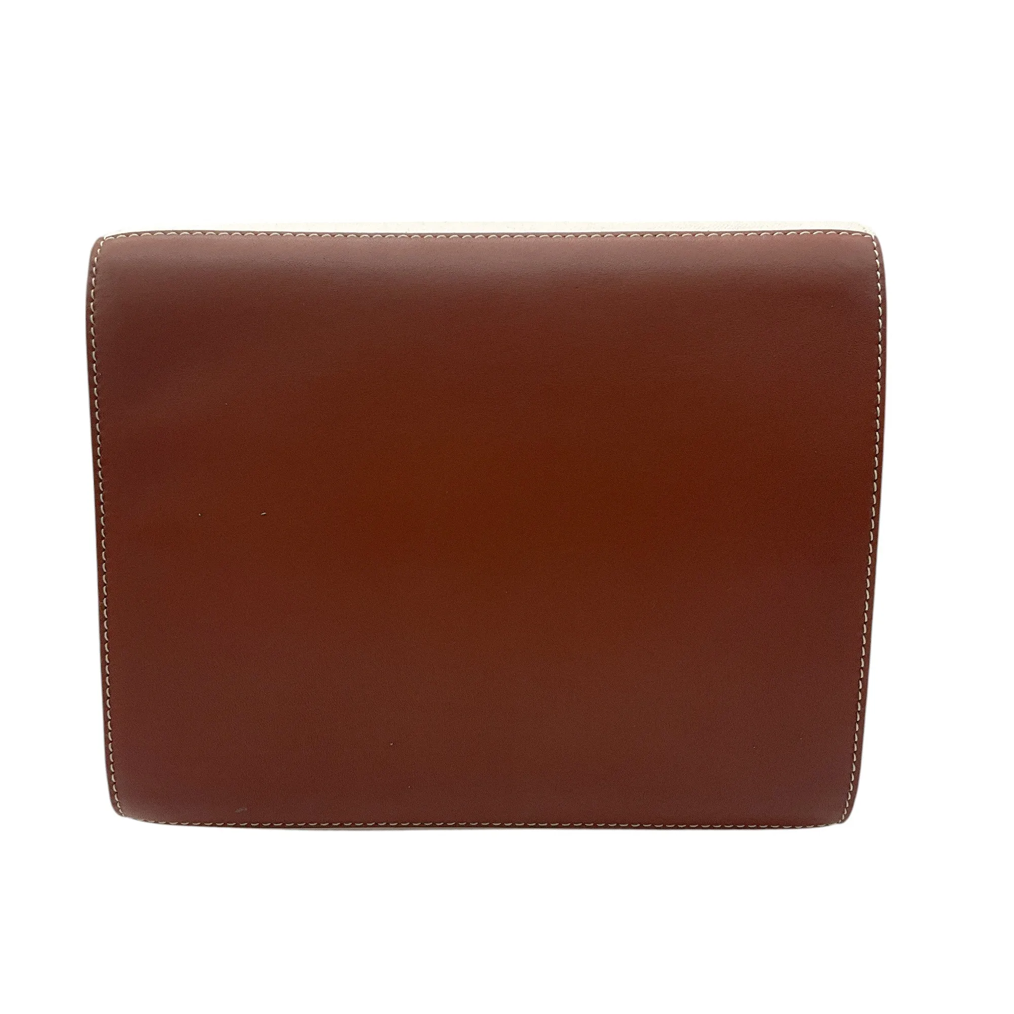 Vince Natural / Brown Leather Trimmed Linen Tote