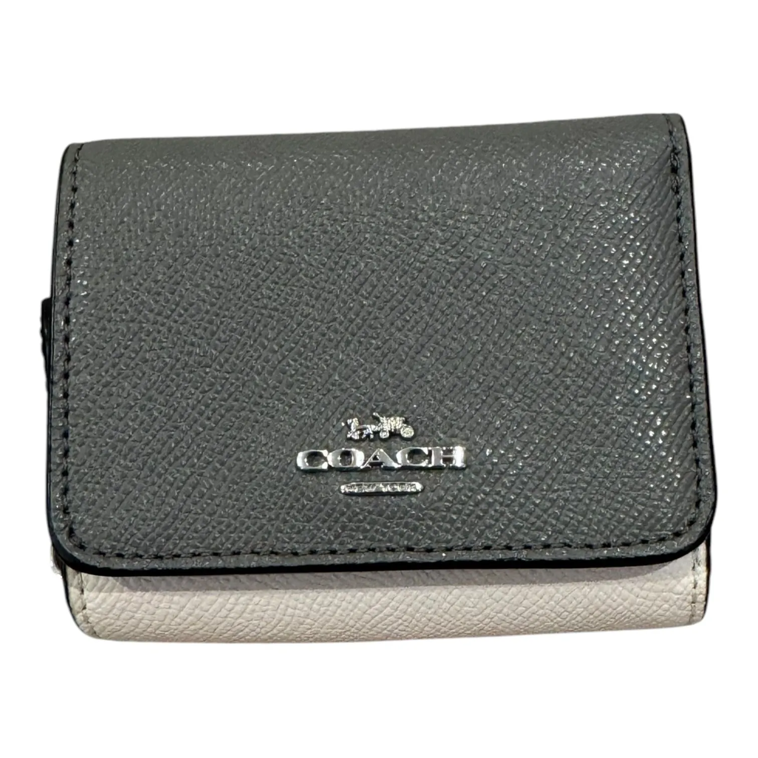 Wallet Designer By Coach In Grey & White, Size:Small