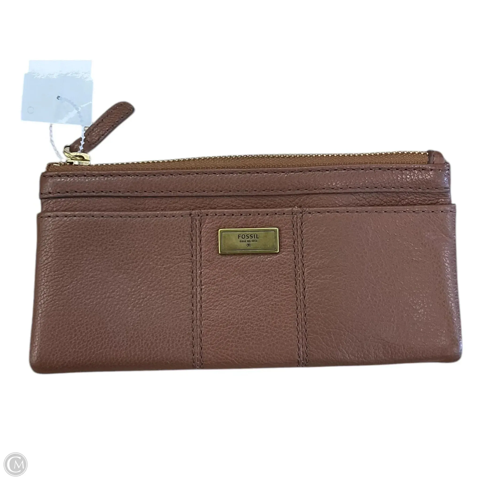 Wallet Leather By Fossil, Size: Large