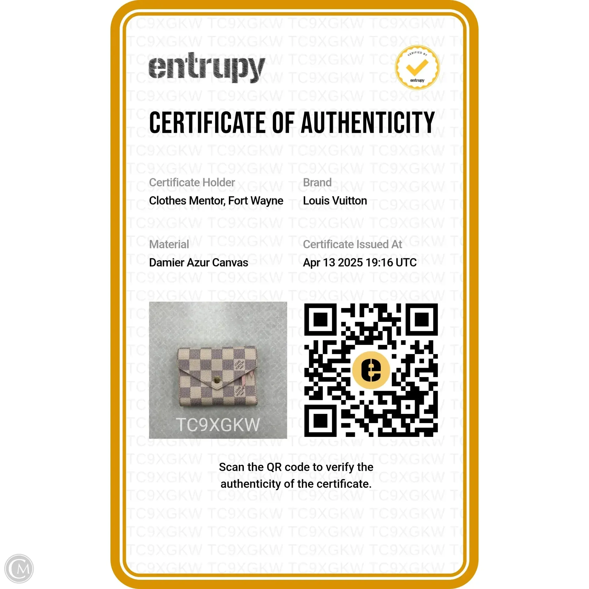 Wallet Luxury Designer By Louis Vuitton, Size: Medium