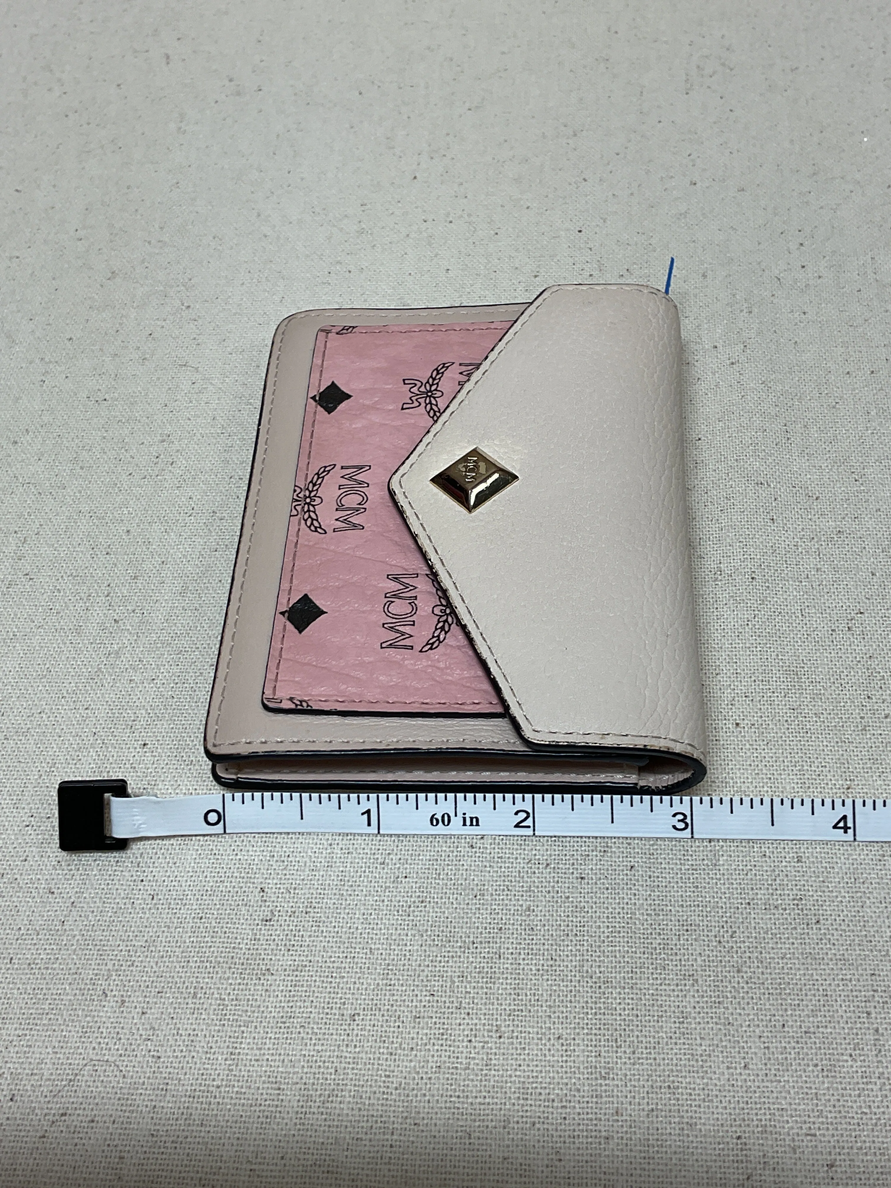 Wallet Luxury Designer By Mcm In Pink & Tan, Size:Small