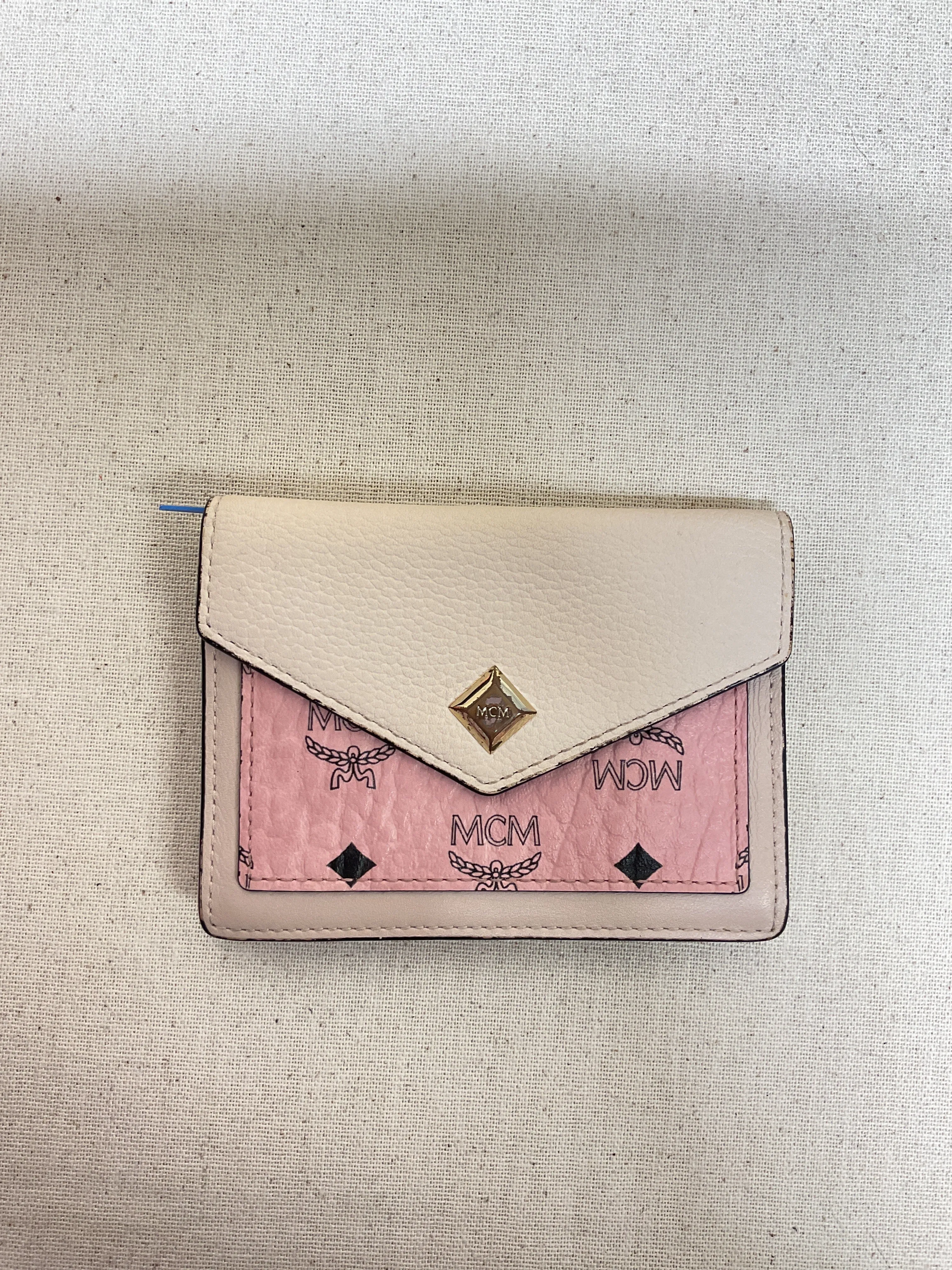 Wallet Luxury Designer By Mcm In Pink & Tan, Size:Small