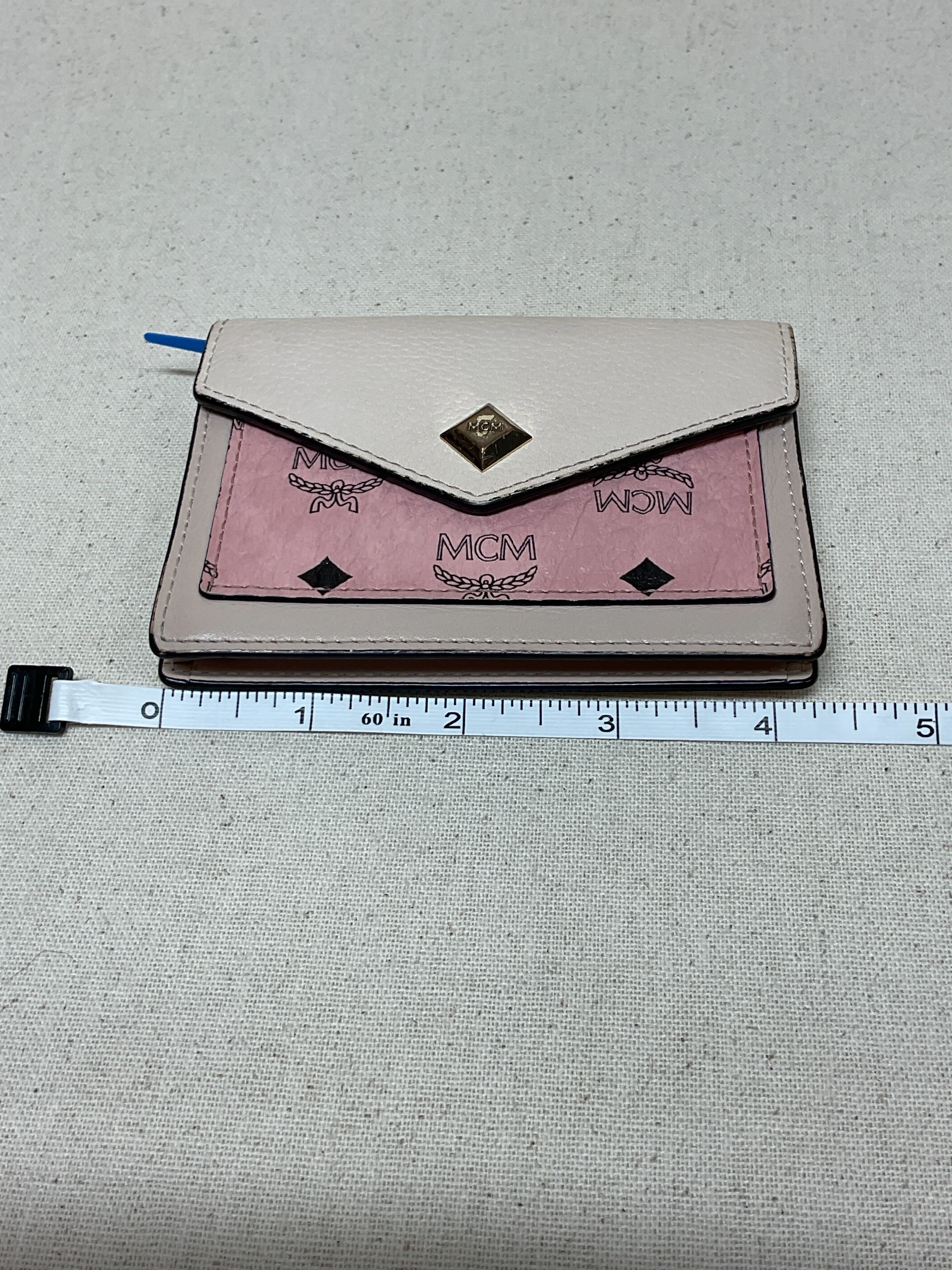 Wallet Luxury Designer By Mcm In Pink & Tan, Size:Small